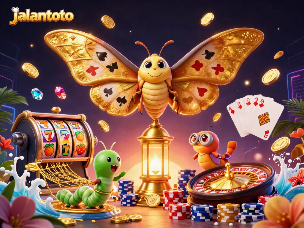Experience thrilling gameplay with jalantoto's interactive casino scene featuring vibrant slots and rich casino elements.
