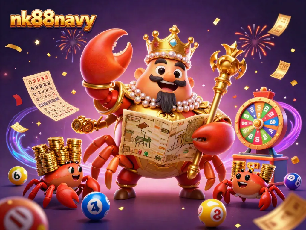 Engage in fun and rewarding lottery excitement at nk88navy with vibrant gaming elements and colorful graphics.