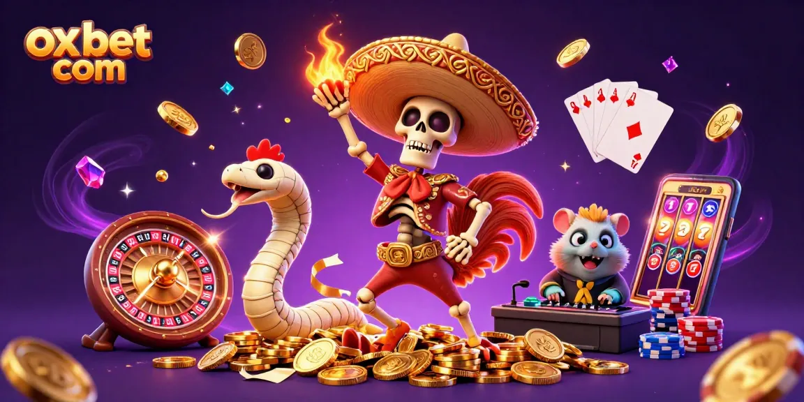 Experience thrilling wins at ox bet com with a vibrant 3D casino scene featuring dynamic characters and gambling elements.