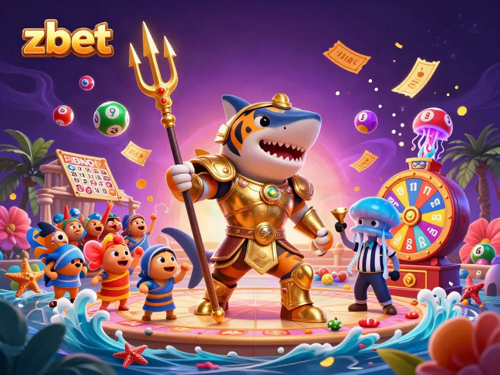 Experience zbet's thrilling underwater casino adventure with vibrant colors and dynamic gaming elements.