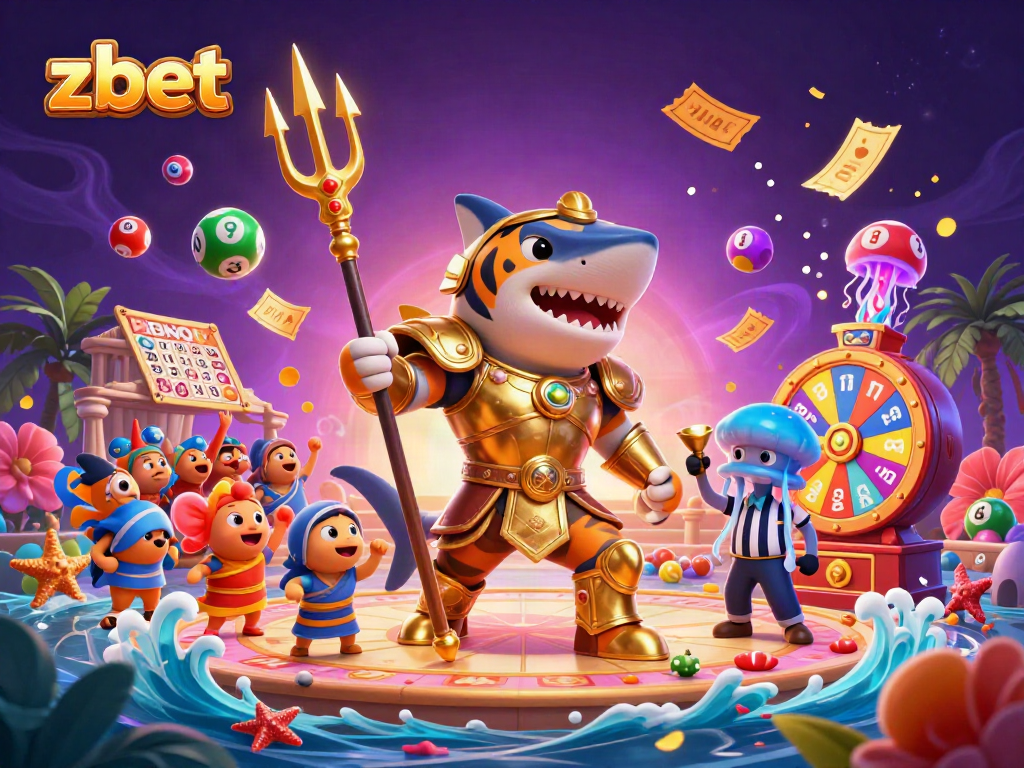 Experience zbet's thrilling underwater casino adventure with vibrant colors and dynamic gaming elements.