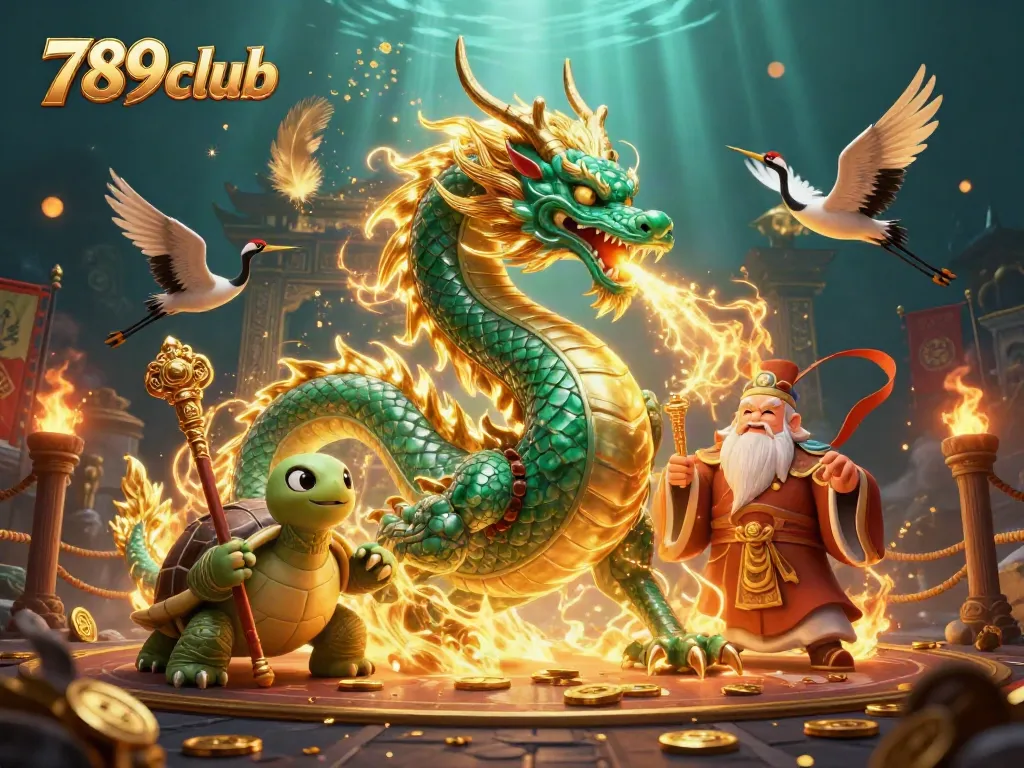 Engage in thrilling gameplay at 789club with dynamic elements like dragons and lucky cranes.