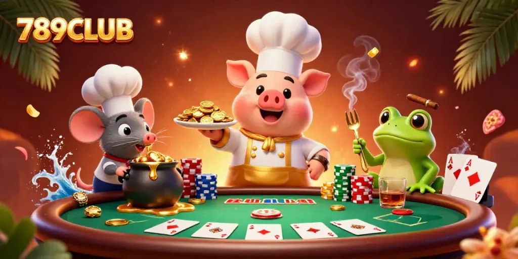 Engage in exciting gameplay at 789CLUB featuring vibrant characters and a dynamic casino scene
