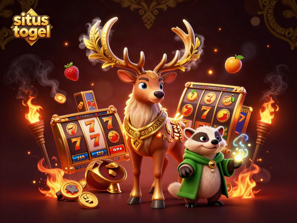 Experience thrilling winnings with situs togel featuring a Celtic druid stag and lucky symbols.