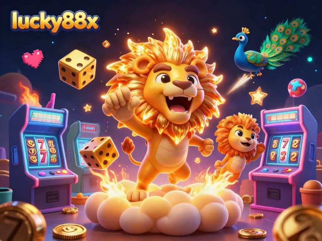 Experience luck and excitement with lucky88x in this dynamic casino-themed illustration.
