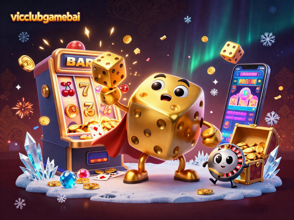 Experience thrilling wins with vicclubgamebai's dazzling casino atmosphere and game elements.