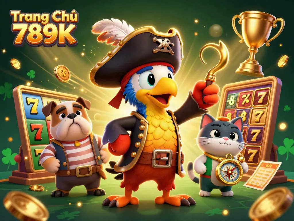 Engage with the thrilling action on Trang Chủ 789K where animated characters lead you through vibrant game elements.