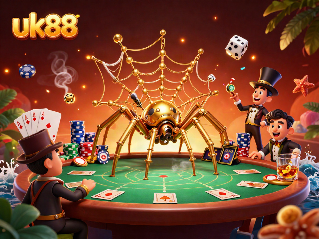 Experience thrilling gameplay at uk88 with stunning steampunk casino-themed artwork.